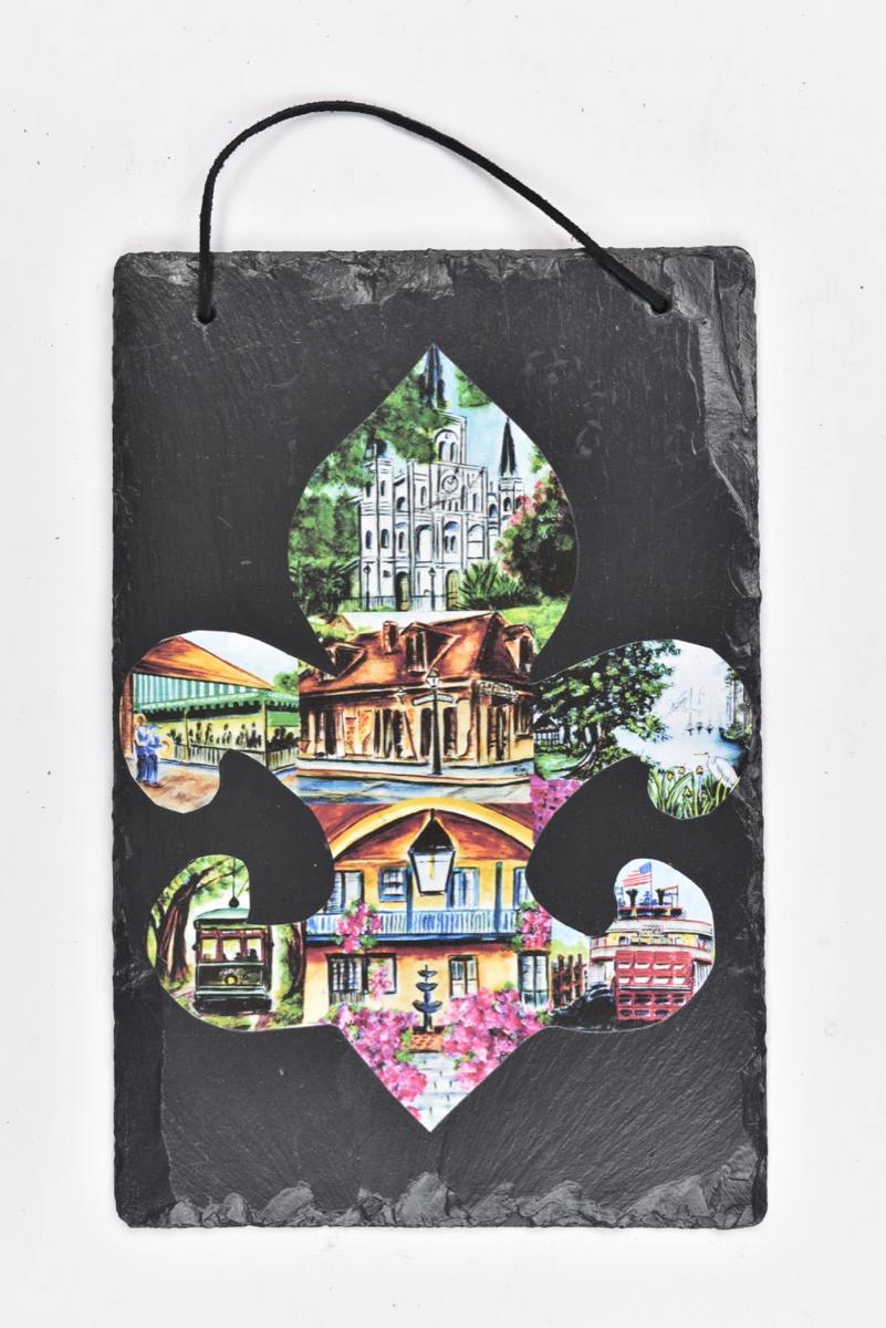 Fluer De Lis  (Collage of French Quarter Landmarks) $35