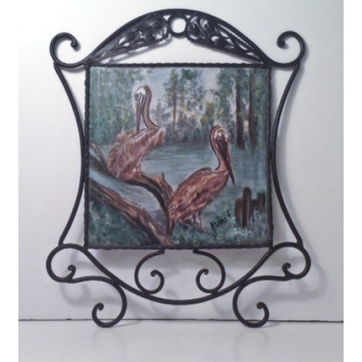 MWAFRM-010 Metal Wall Frame - Louisiana Brown Pelicans $45