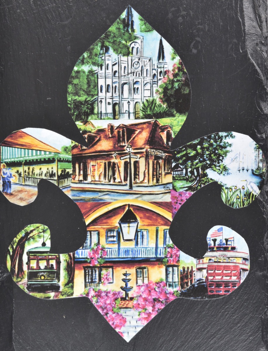 Fluer De Lis  (collage of French Quarter)